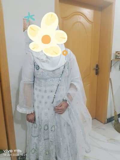 white beautiful embroided maxi in very good condition