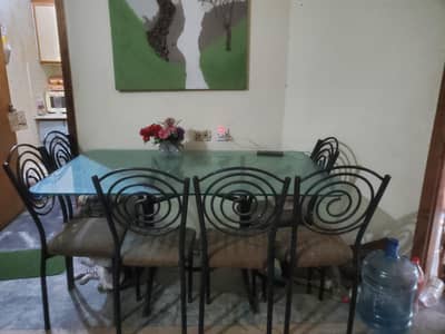6 seat iron dinning table for sale