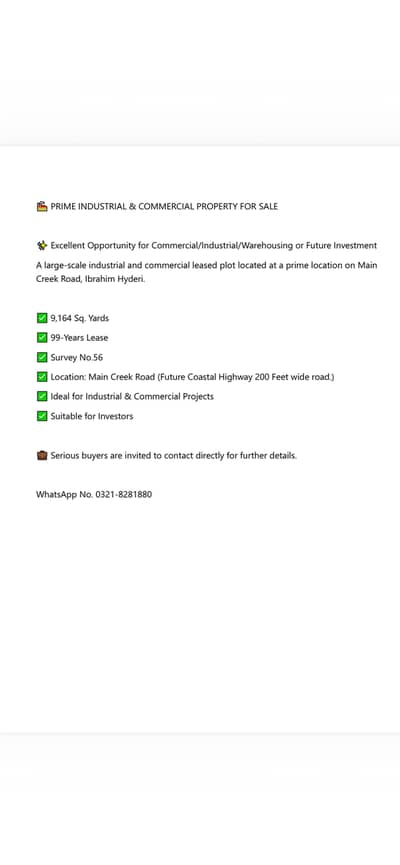 Prime Industrial & Commercial Property For Sale