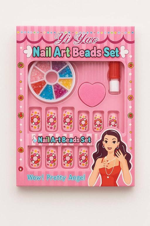 12-piece Nail Art Kit for Kids Birthday Gift with Random Multicolor designs