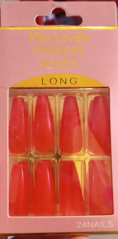 Kiss Lovely Premium Series Long Nails for Girls and Women with Matte Finish