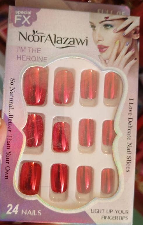 Fake Nail Artificial for Girls and Women - Noor Alaa Zawai, Stylish Shine