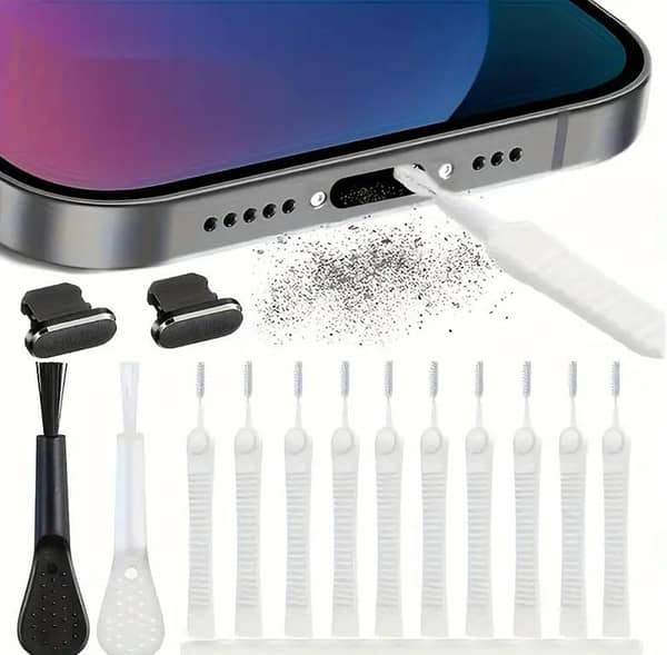 10pcs Mini Cleaning Brush Set for Electronics and Shower Nozzles – Anti-clogging, Dust Removal Kit with Precision Tip and Ergonomic Handle