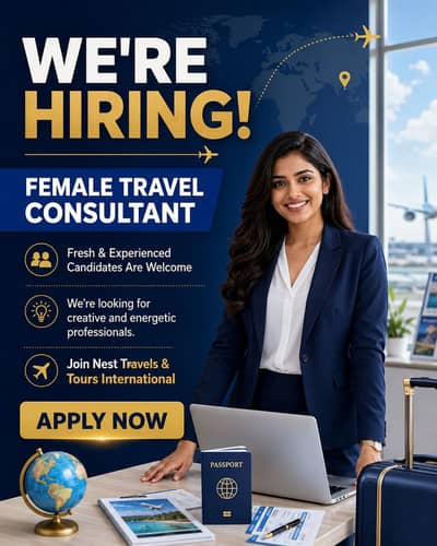 Looking for Female Travel consultant