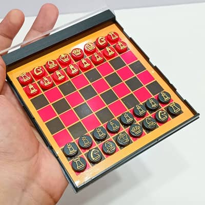 Vintage 1990s Cathay Ultra-Slim Magnetic Chess Set in a CD Jewel Case
