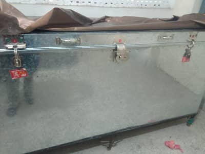7 Feet Steel Trunk / Peti – Half Door – 10/10 Condition – Heavy Duty