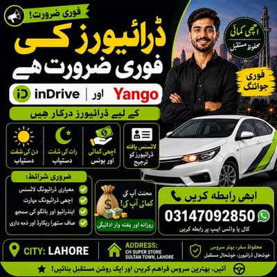 Need Driver Indriver and yango