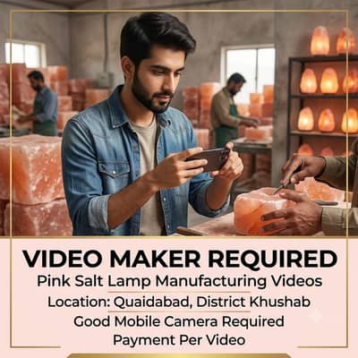 Pink Salt Lamp Video Maker Required – Quaidabad, Khushab