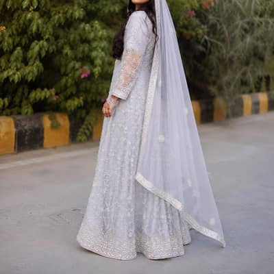 full height long maxi fully embroidered one time worn new condition
