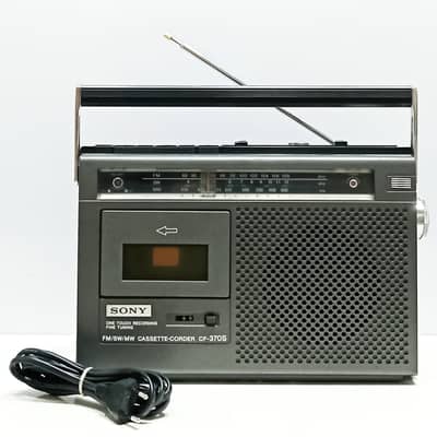 1980s Spanish Sony CF-370S 3-Band FM/MW/SW Cassette-Corder Boombox Tap