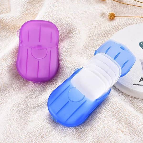 Pack of 5 Mini Disposable Foaming Soap Paper for Travel