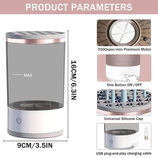 SAJEES Clean and Sanitized Makeup Brush Cleaner - Efficient Tool for Maintaining Your Brushes - Ideal Accessory for Makeup Lovers