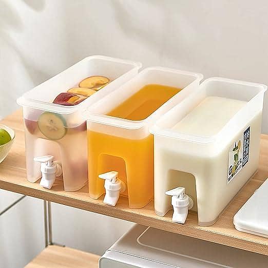 3.5L Beverage Dispenser Juice Water Container Refrigerator