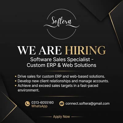  We’re Hiring: Software Sales Specialist at SOFTERA!