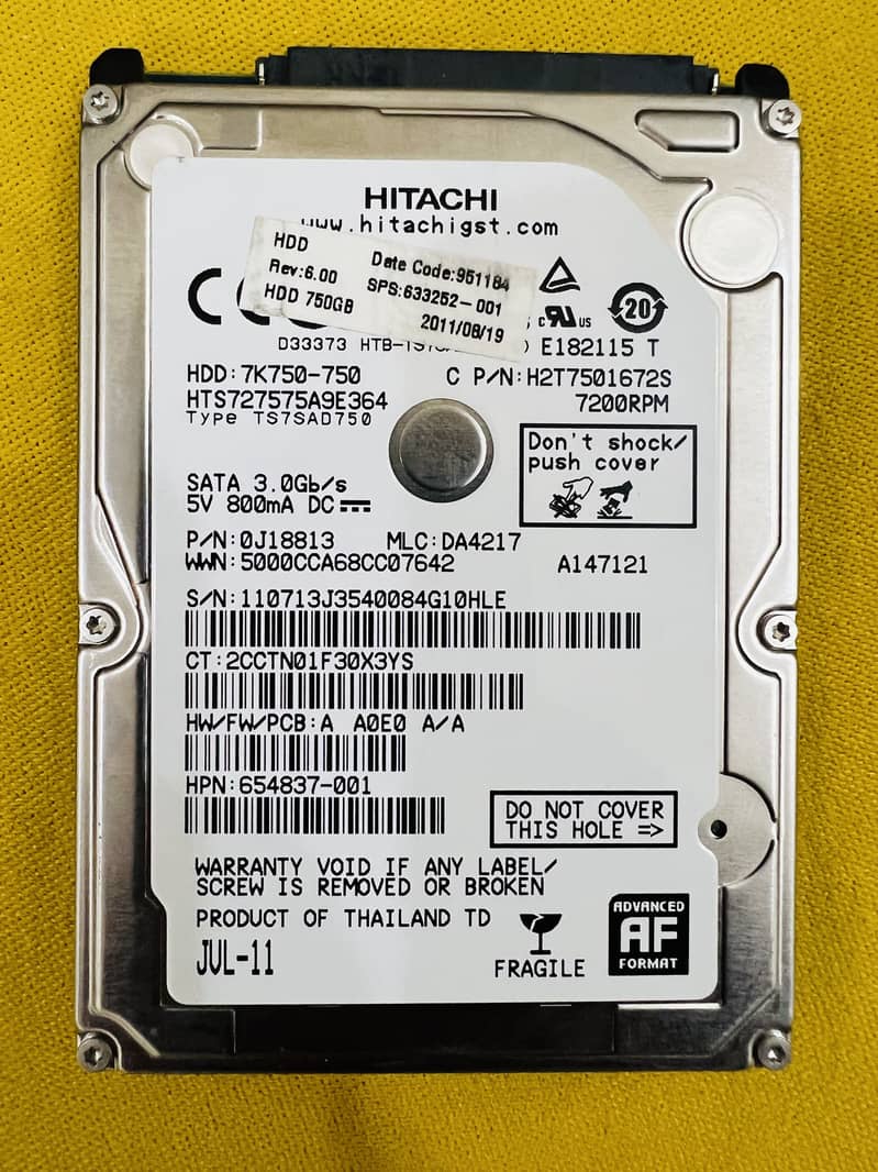 Hitachi 750GB SATA HDD — For Sale - Computer Components - 1118812340