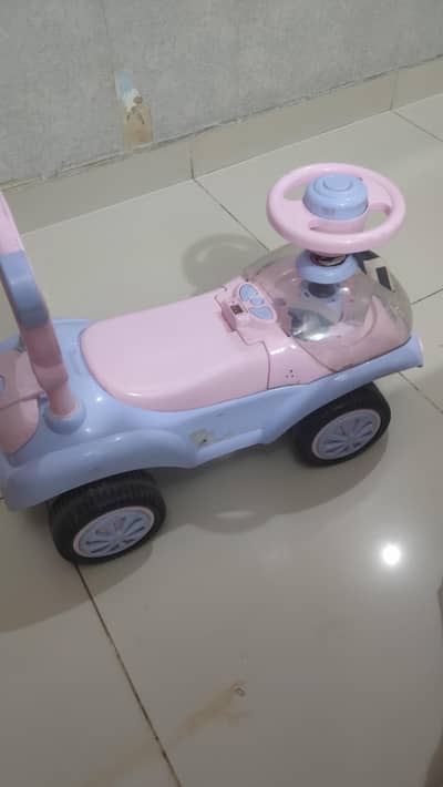 Kids Ride On Car / Baby Walker Car – Pink & Blue