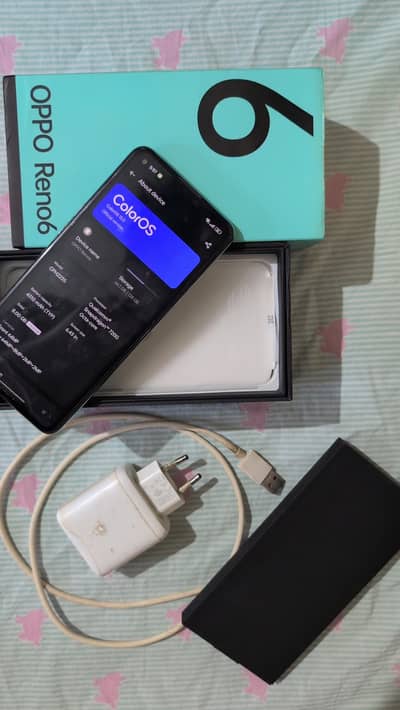 OPPO Reno6 With box and Original Charger