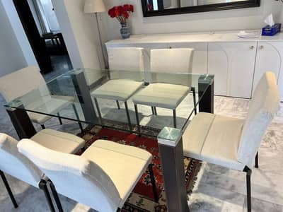Elegant modern six seater dining set for sale