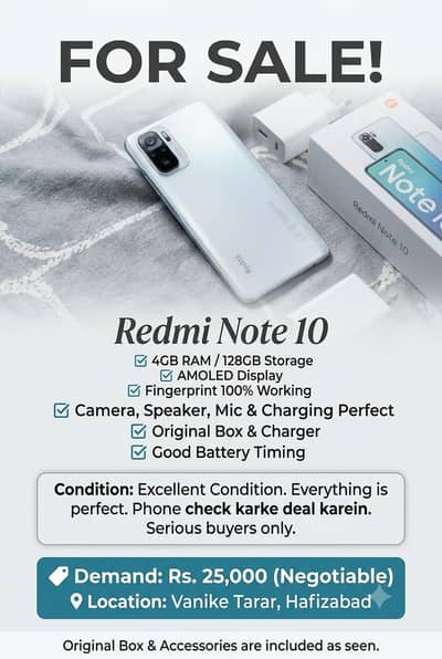 Redmi Note 10 Excellent Condition