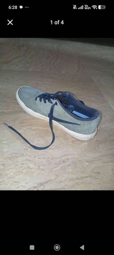 Nike SB Check Solarsoft Suede Skate Shoes - Blue/Navy