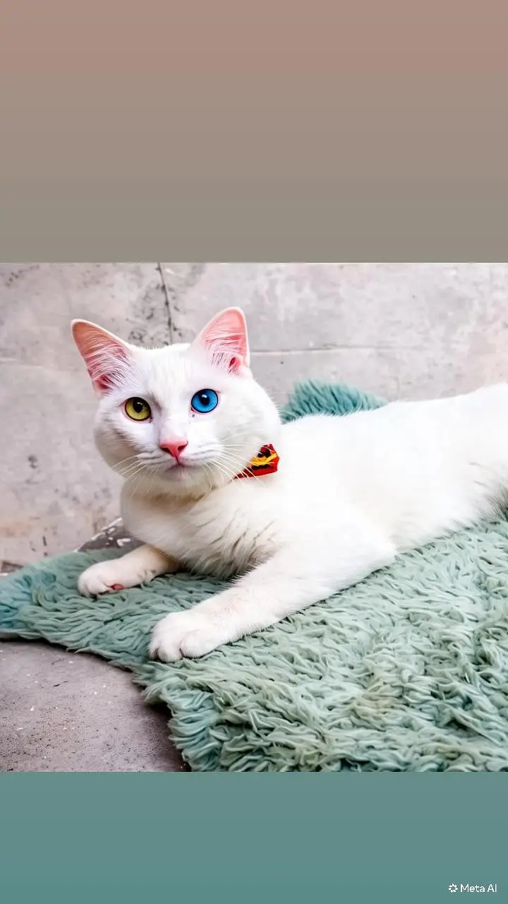 Pure White Persian Cat (Blue & Yellow Eyes)male — photo 2