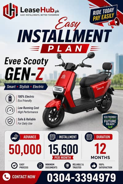 Evee GEN-Z Electric Scooty on Easy Installment