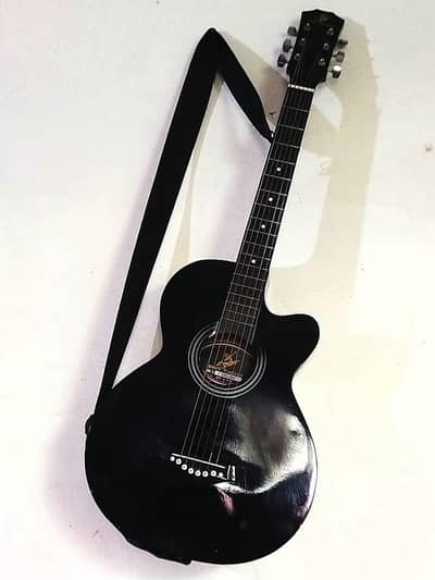 Branded acoustic guitar