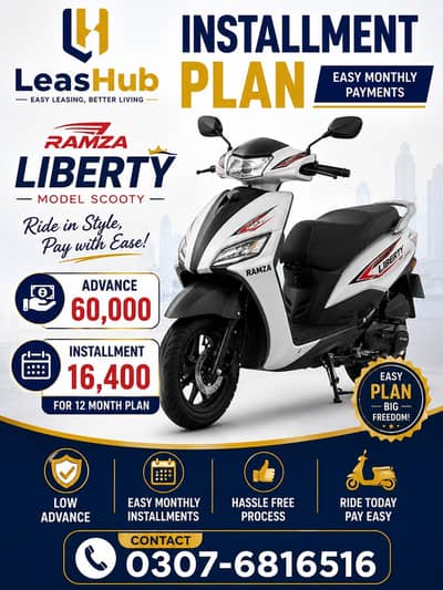 Ramza liberty model Electric scooty on Easy Installment only Lahore