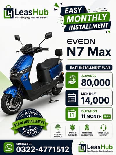 Eveon N7 Max Electric Scooty On Easy Installment Only Lahore