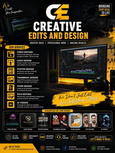 video editing and graphic design