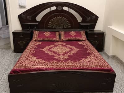 Pure wooden bed in good condition
