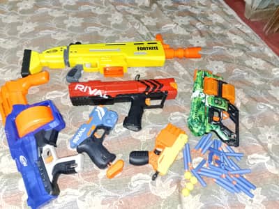 nerf guns available elite, rival , alpha, X shot