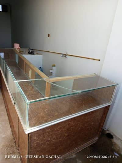 Mobile Shop Medical Store Counter L shape in two parts