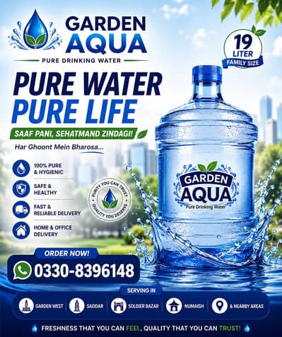 Garden Aqua 19-Liter Pure Drinking Water | Rs. 150 Only