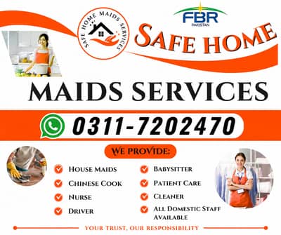 Maid, House Maid , Cook, Chef, Helper, Driver Nany, Maid Avaliable etc