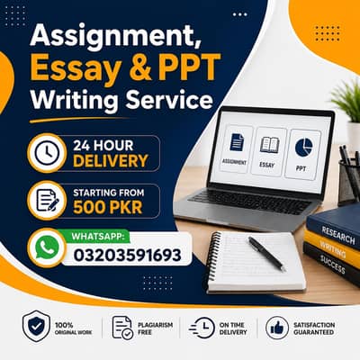 Assignment, Essay & PPT Writing - 24 Hour Delivery