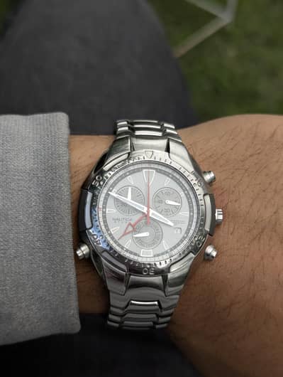 Nautica Steel Chrono Alarm