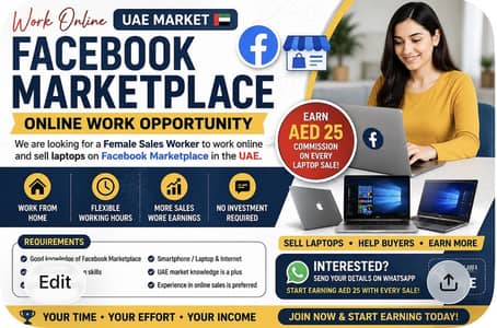 Female sales worker Required Facebook Marketplace in UAE Market