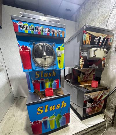 Ice kreem & slush machine & counter for sale