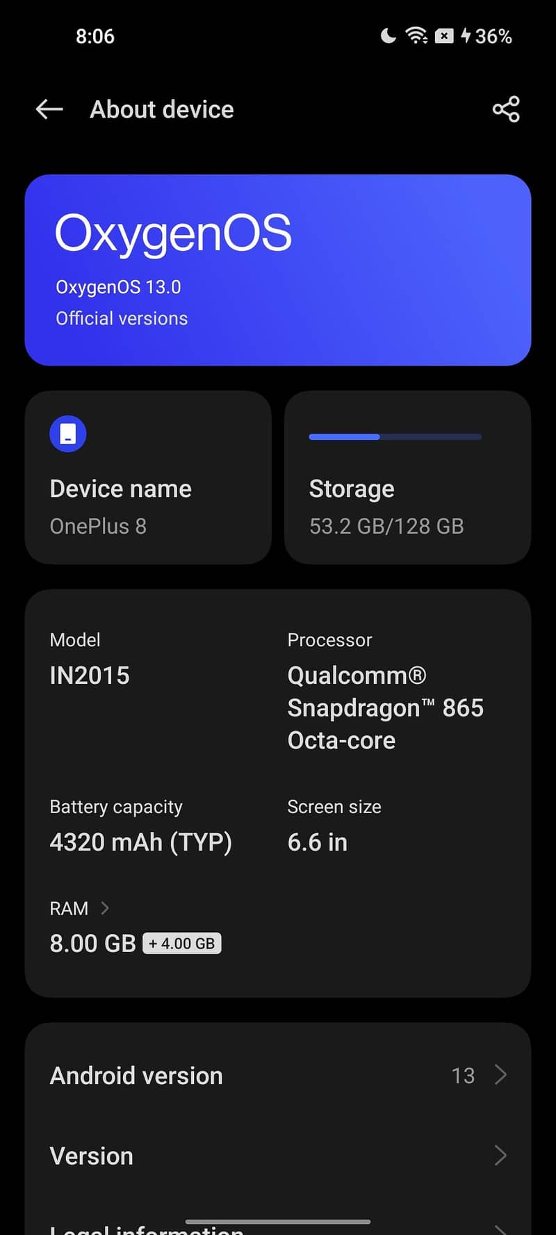 One Plus 8 0
