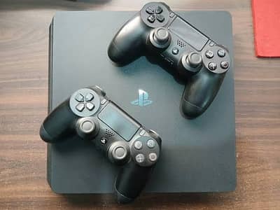 ps4 slim with two controllers and 6 games full new machine
