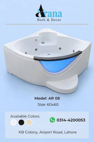 Premium Bath Tub | Luxury Bathroom Tub for Sale | Fiberglass Jacuzzis