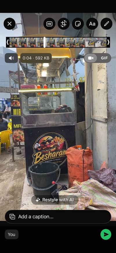Need Zinger burger, Andy Wala burger and fries maker