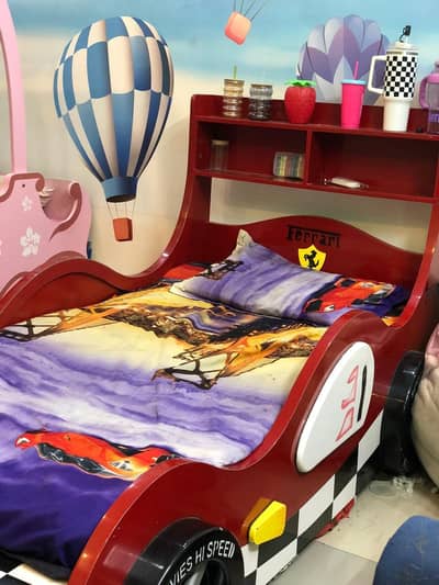 Car Bed Deco Paint | Kids Bed | Ferrari Bed | Red Boys Bed
