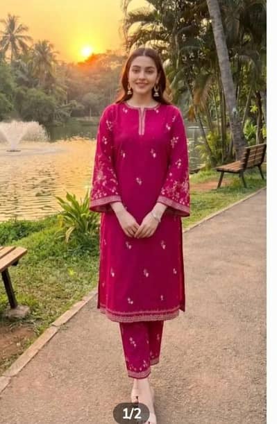 beautiful lady unstiched suit