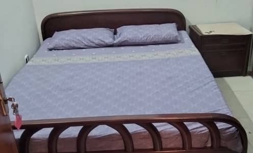 Wooden double bedset complete