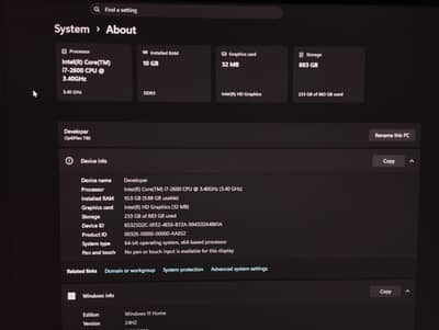 Dell Core I7 3rd generation System For sale