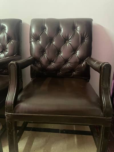 dark brown chair leather