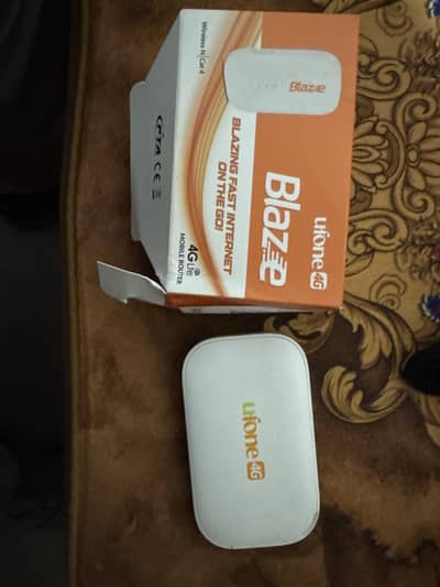 Ufone blaze 4G pocket Wifi device, complete box & charger