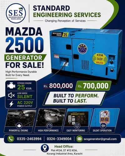 25kva Mazda Japan Generator For sale